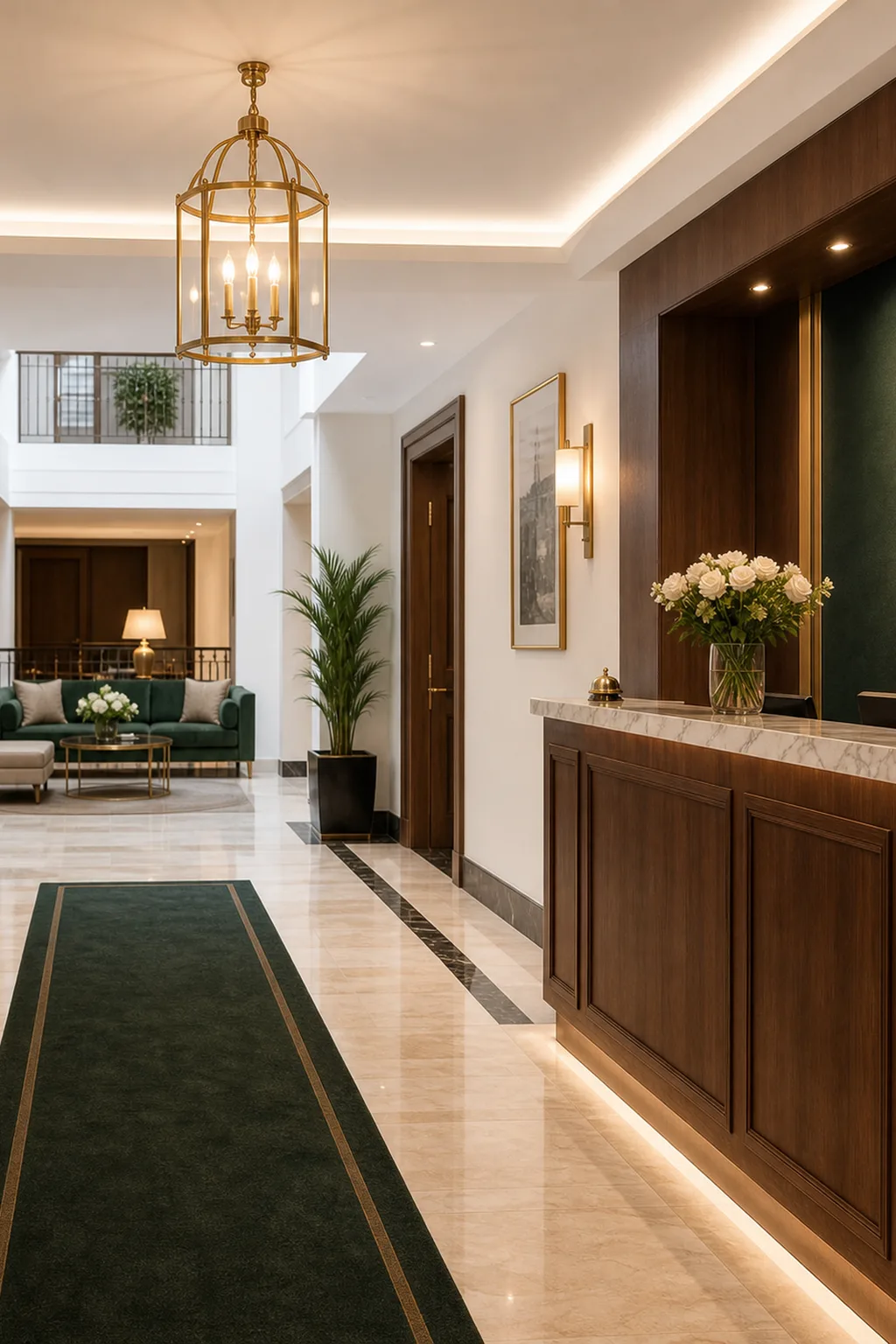 Perla Suit resepsiyon ve lounge detayı